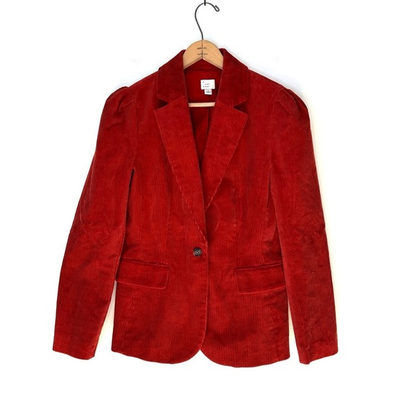 A New Day | Orange Corduroy Blazer Size 4 - Picture 2 of 11